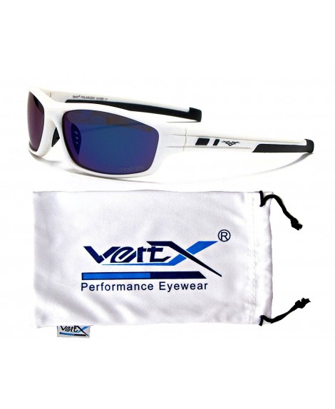  VertX Men's Polarized Sunglasses Sport Cycling Running -  White Frame - Blue Lens: Sunglasses & Eyewear