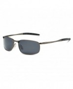  AEVOGUE Polarized Sunglasses For Men Rectangle Metal Frame  Retro Sun Glasses AE0535 (Gray&Black, 59): Sunglasses