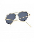 BVAGSS Women Rimless Oversized Sunglasses Colorful Lens Rivet Fashion WS027