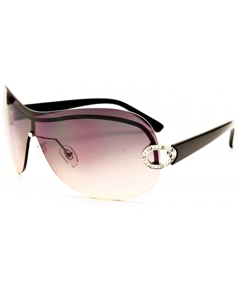 Iambcoolin.com: V06-vp Style Vault Aviator Shield Rimless Sunglasses ...